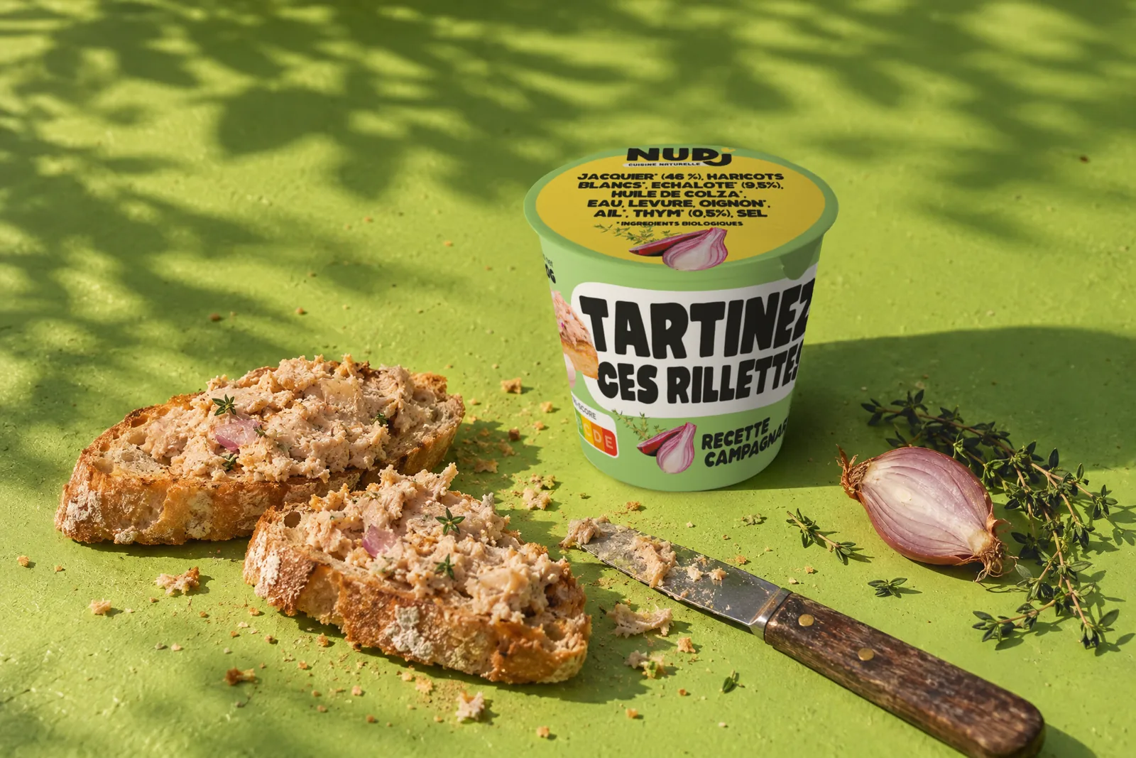 Rillettes Campagnarde Nudj sur leur couleur