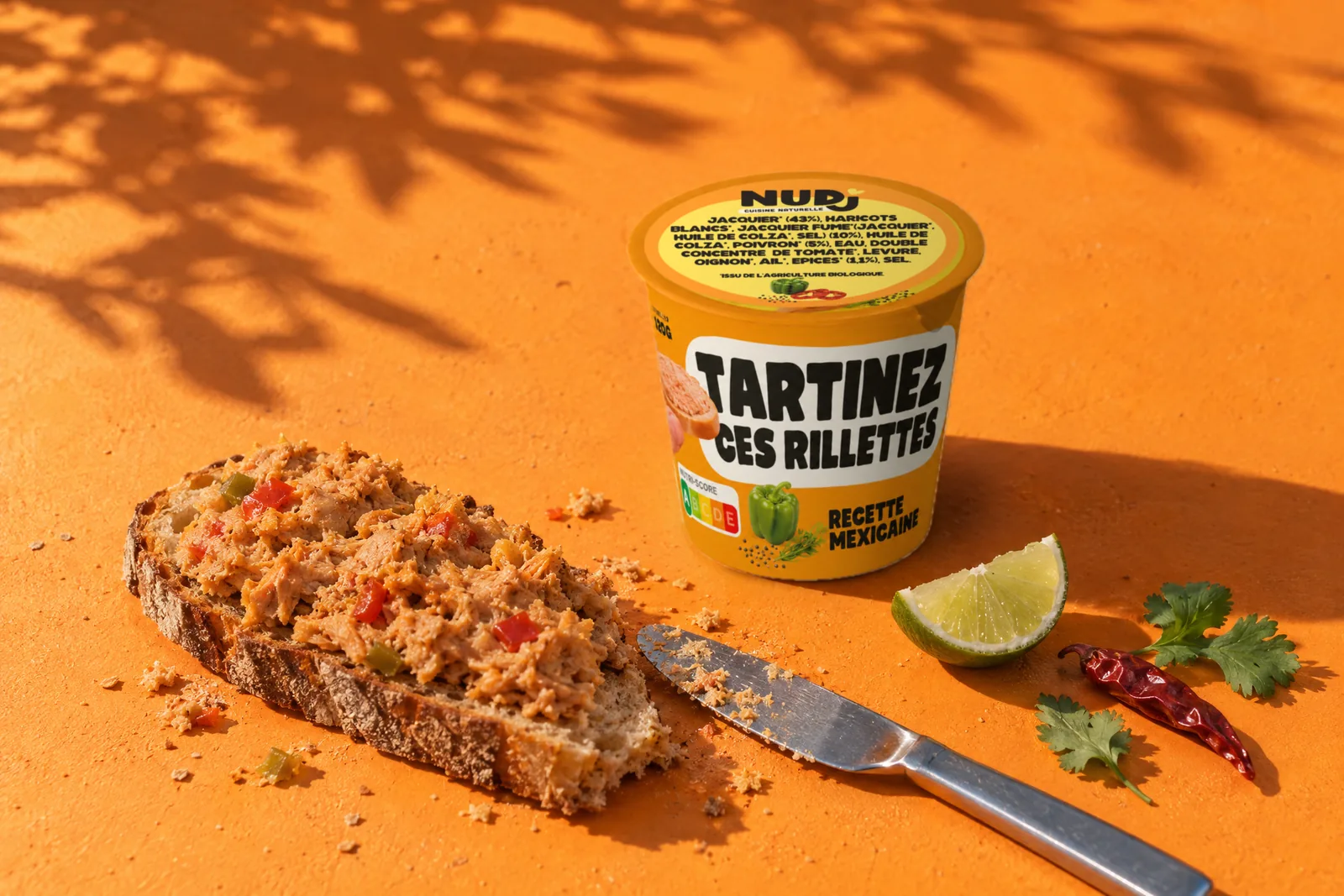Rillettes Mexicaine Nudj sur leur couleur