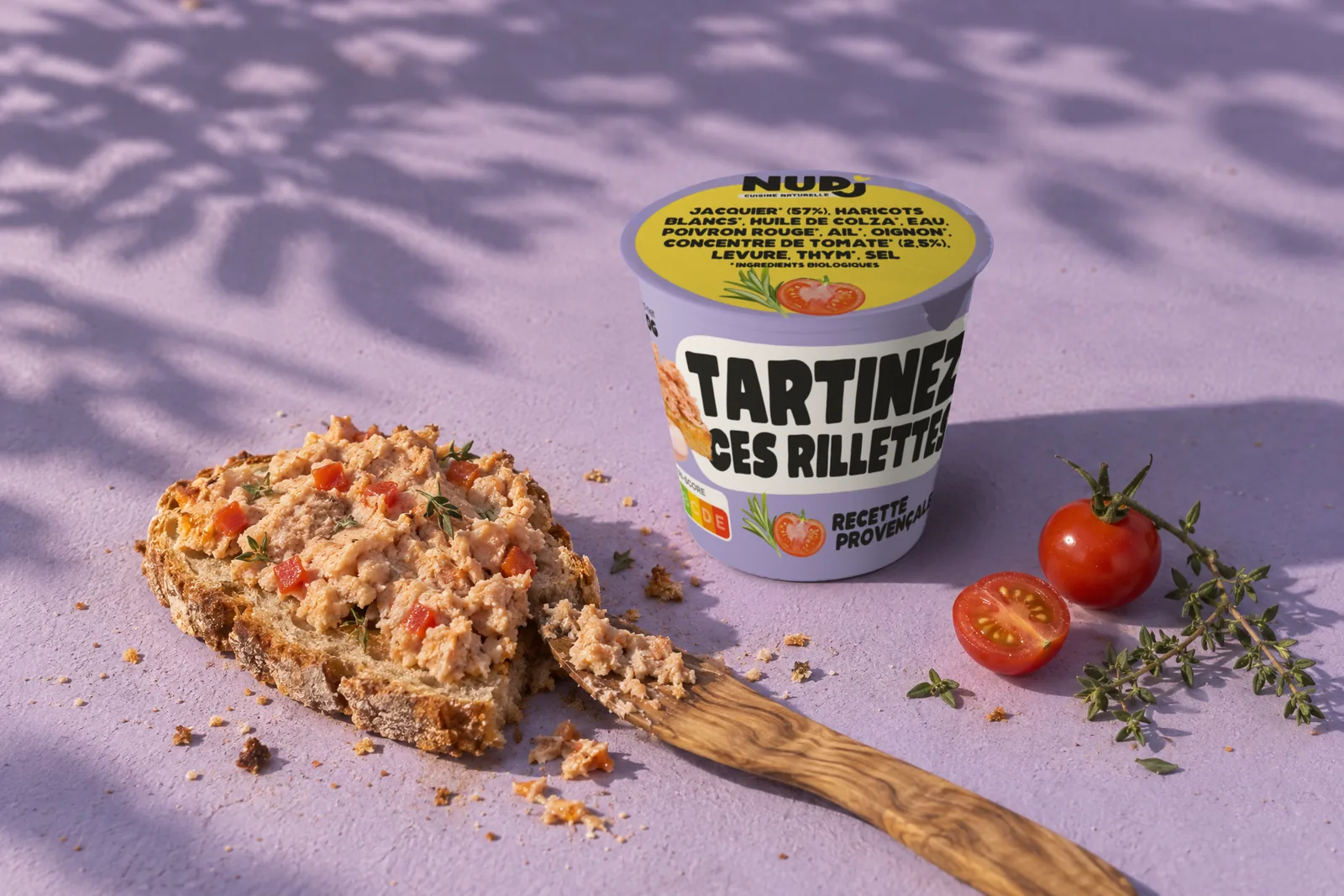 Rillettes Provencale Nudj sur leur couleur